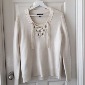 Off-White Tie-Up Banana Republic Sweater